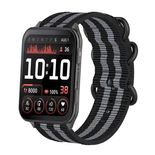 NYLON Vymeniteľný remienok pre Garmin Venu X1 BLACK-GREY