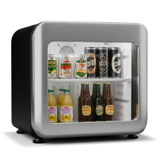 Klarstein Audrey Evo chladnička na nápoje, Retro dizajn, sklenené dvere, 46 L, EEK C