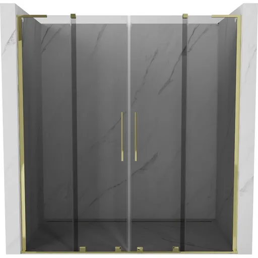 MEXEN/S - Velar L Duo posuvné sprchové dvere 170, grafit, zlatá 871-170-003-42-50
