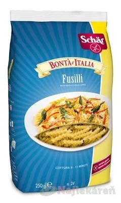 Schär FUSILLI, bezgluténové, bezváječné cestoviny, 250g
