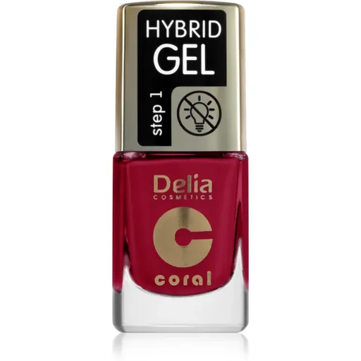 Delia Cosmetics Coral Nail Enamel Hybrid Gel gélový lak na nechty odtieň 103 Juicy Raspberry 11 ml