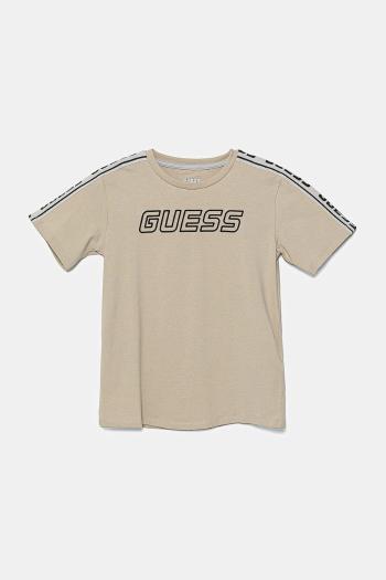 Detské tričko Guess zelená farba, s nášivkou, L4YI50 J1314