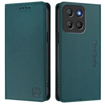RINA Zaklápacie puzdro pre Motorola Moto G15 / G15 Power tmavozelené