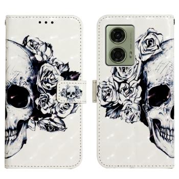 ART Peňaženkový kryt pre Motorola Moto G04 / G24 / G24 Power SKULL