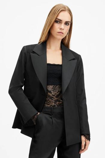 Sako AllSaints LACEY čierna farba, jednoradové, jednofarebné, W016QB