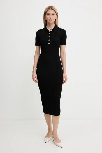 Šaty MICHAEL Michael Kors čierna farba, maxi, priliehavé, MT5832333D