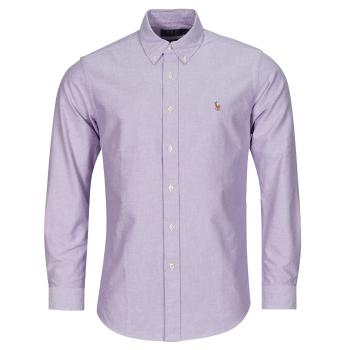 Polo Ralph Lauren  CHEMISE COUPE DROITE EN OXFORD  Košele s dlhým rukávom Fialová