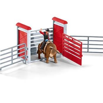 Schleich Kovboj na býkovi v ohrade 41419 (4005086414198)