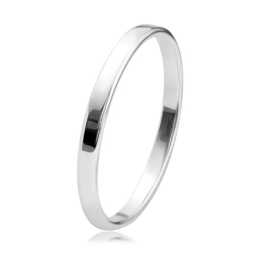 Obrúčka zo striebra 925 - jednoduché hladké ramená, hranatý prierez, 2 mm - Veľkosť: 62 mm