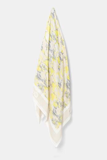 Šatka Calvin Klein dámska, béžová farba, vzorovaná, K60K612973