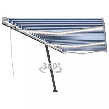 Ručne zaťahovacia markíza s LED svetlom 400x300 cm Dekorhome
