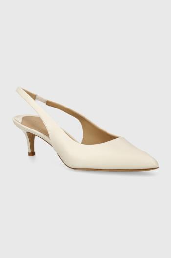 Kožené lodičky Lauren Ralph Lauren Lolah béžová farba, 802945730001