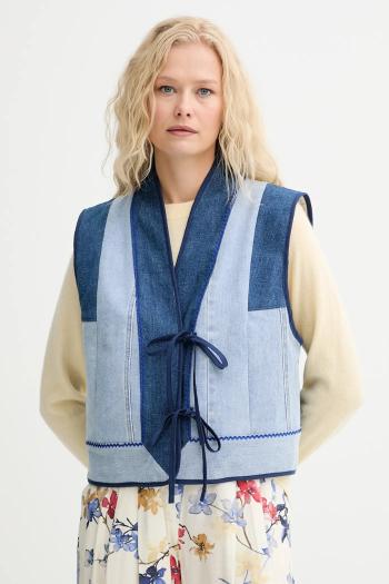 Vesta Renewed creative upcycling modrá farba, jednoradová, Renewed INTU x Answear