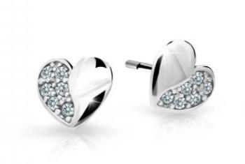 Cutie Jewellery Detské náušnice z bieleho zlata C2160-30-X-2 biela