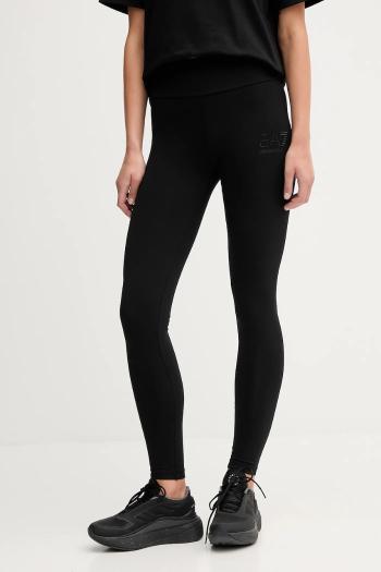 Legíny EA7 Emporio Armani čierna farba, s potlačou, AF12484.7W000539