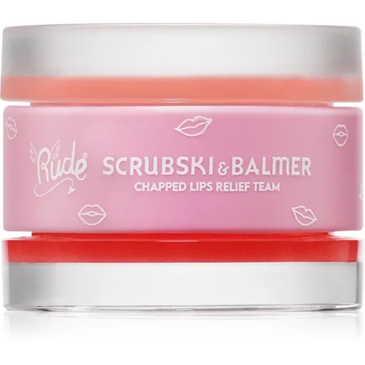 Rude Cosmetics Scrubski & Balmer balzam a peeling na pery odtieň Grapefruit 7.5 g