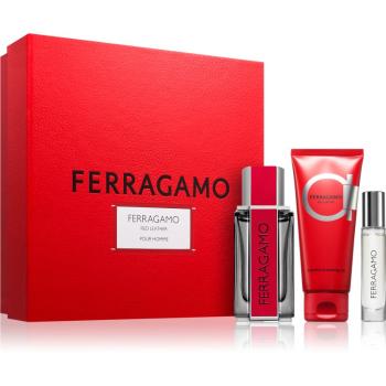 Ferragamo Red Leather darčeková sada pre mužov