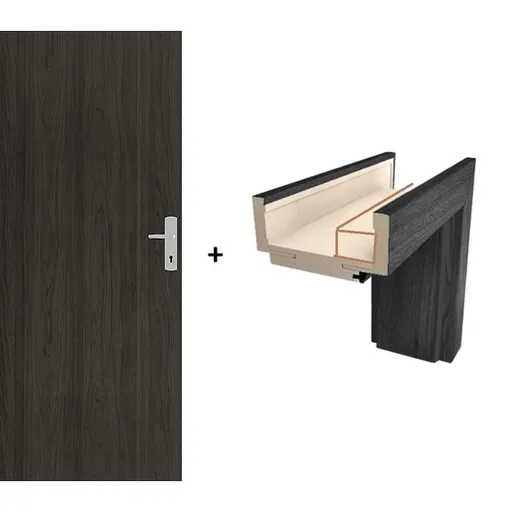 Protipožiarne dvere Naturel Naturel technické pravé 80 cm brest antracit SETDPOJA80P