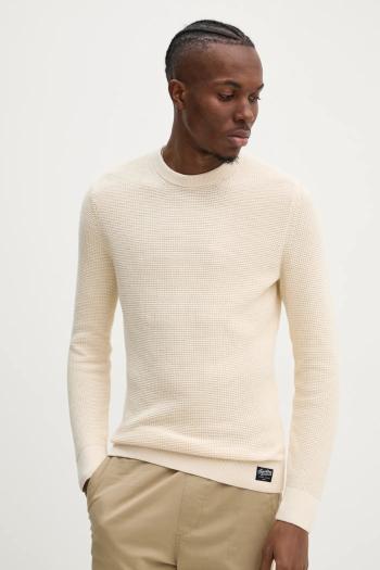 Bavlnený sveter Superdry béžová farba, M6110657A-6ZC