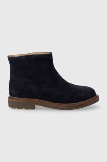 Detské semišové topánky Pom D'api SISTER BOOTS tmavomodrá farba
