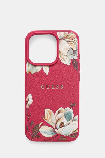 Puzdro na mobil Guess iPhone 16 Pro ružová farba, GUHMP16LPGNMPLMF