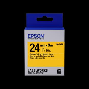 Epson LabelWorks LK-6YBP C53S656005 24mm x 9m, čierna tlač / pastelovo žltý podklad, originálna páska