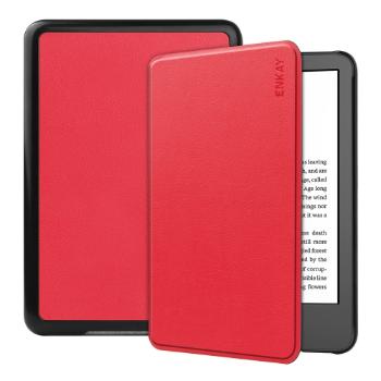 ENKAY LEATHER Zaklápací obal pre Amazon Kindle 2022 (11. generácia) červený