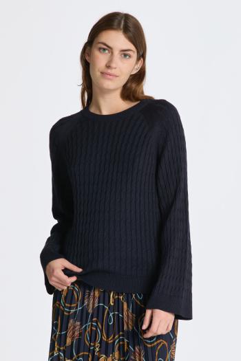 PULÓVER GANT CABLE KNIT C-NECK EVENING BLUE