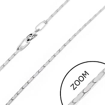Reztiazka zo striebra 925 - hranatý pás oválov, 1 mm
