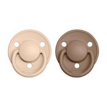 BIBS De Lux cumlíky z prírodného kaučuku 2 ks veľ. 2 Vanilla / Dark Oak