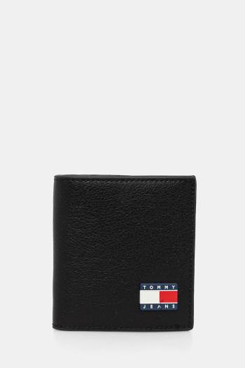 Peňaženka Tommy Jeans pánska, čierna farba, AM0AM13372