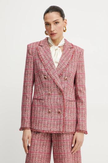Sako Marciano Guess CLAUDIA ružová farba, dvojradové, vzorované, 5GGN15 7302A