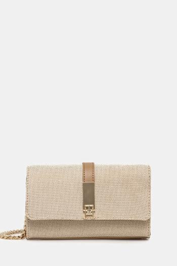 Kabelka Tommy Hilfiger béžová farba, AW0AW17621