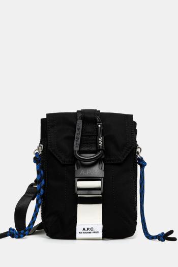 Malá taška A.P.C. crossbody pouch trek čierna farba, PAAGR.H61733