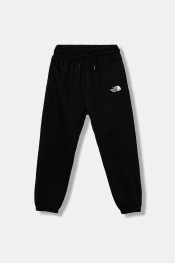 Detské tepláky The North Face TEEN ESSENTIAL LOOSE JOGGERS čierna farba, jednofarebné, NF0A8BHSJK31