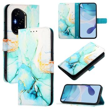 ART MARBLE Peňaženkový kryt pre Honor 400 5G GREEN