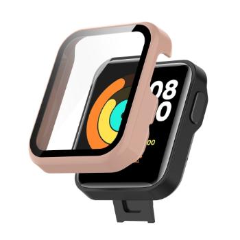 Plastový kryt s ochranným sklom pre Xiaomi Mi Watch Lite ružový