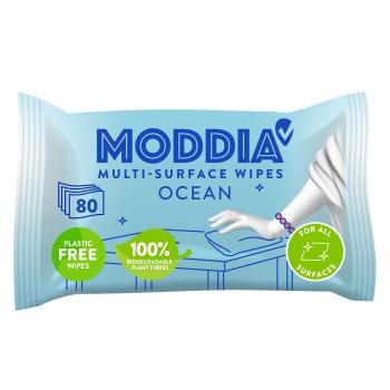 MODDIA Vlhčené upratovacie obrúsky oceán 80 ks