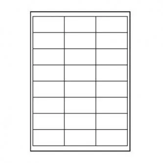 Logo etikety 66mm x 33.8mm, A4, matné, biele, 24 etikiet, 140g/m2, balené po 25 ks, pre inkoustové a laserové tlačiarne
