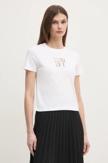 Bavlnené tričko Calvin Klein Jeans dámske, biela farba, J20J225260