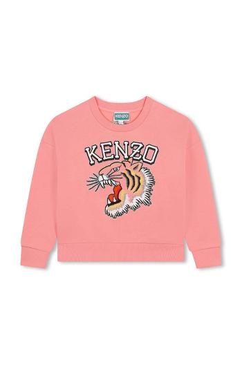 Detská mikina Kenzo Kids ružová farba, s potlačou, K60692