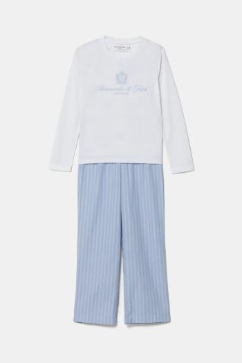 Detské pyžamo Abercrombie & Fitch biela farba, vzorované, KI246-4007