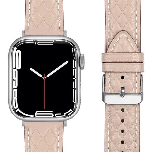 LATTICE BAND Kožený remienok pre Apple Watch SE / SE 2022 / SE 2023 / SE 2025 (44mm) béžový