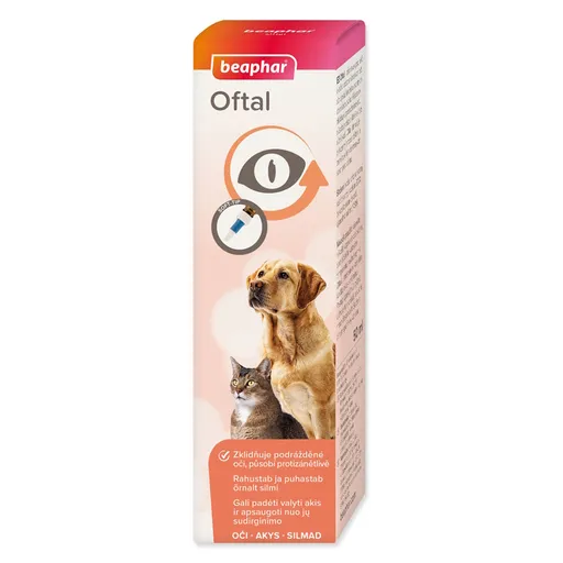 BEAPHAR Oftal očné kvapky pre psov a mačky 50 ml
