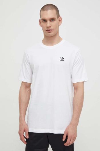 Bavlnené tričko adidas Originals Essential Tee pánske, biela farba, s potlačou, IR9691