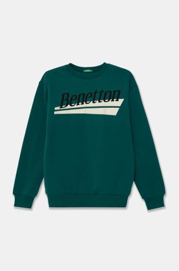 Detská mikina United Colors of Benetton tyrkysová farba, vzorovaná, 3EB5C10KS