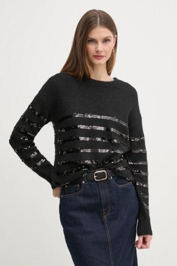 Sveter Pepe Jeans NINA dámsky, čierna farba, tenký, PL702242
