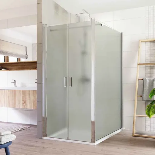 Mereo Sprchovací kút, Lima, obdĺžnik, dvojkrídlový, lietací, 100x120 cm, chróm ALU, sklo Point CK88532K