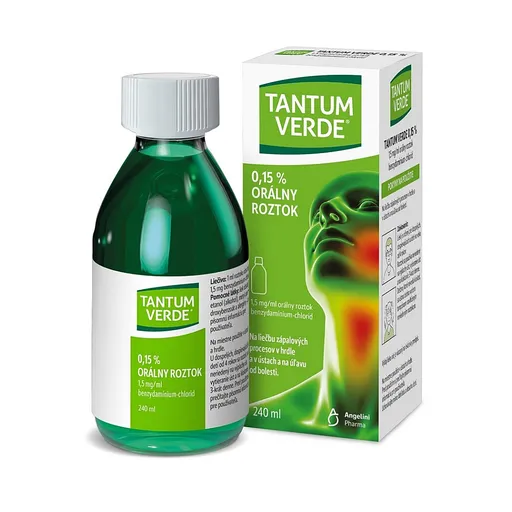 TANTUM VERDE 0,15% orálny roztok 240 ml