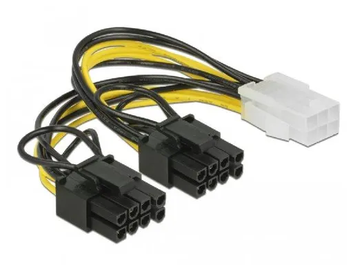 Delock PCI Express napájací kábel 6 pin samica > 2 x 8 pin samec 15 cm